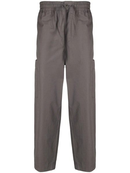  Kenzo Logo-patch Straight-leg Trousers - Grey 