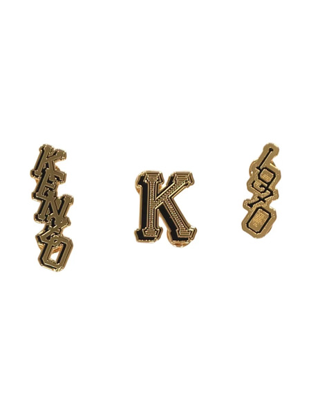  Kenzo Logo Pins (set Of Three) - Gold 