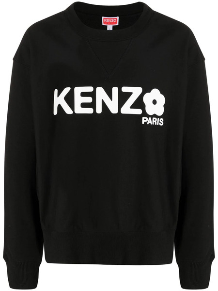  Kenzo Logo-print Crew-neck Sweatshirt - Black 