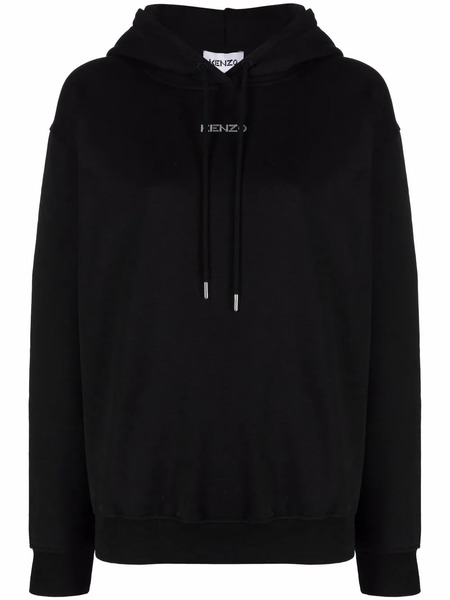  Kenzo Logo-print Pullover Hoodie - Black 