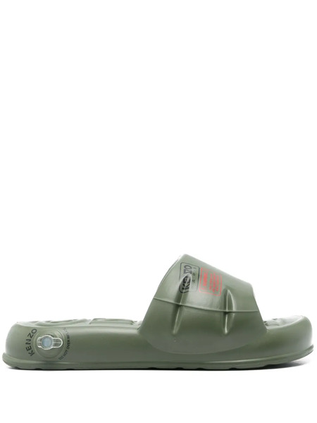  Kenzo Logo-print Slides - Green 