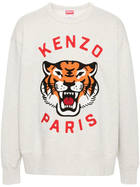  Kenzo Lucky Tiger Cotton Sweatshirt - Neutrals 
