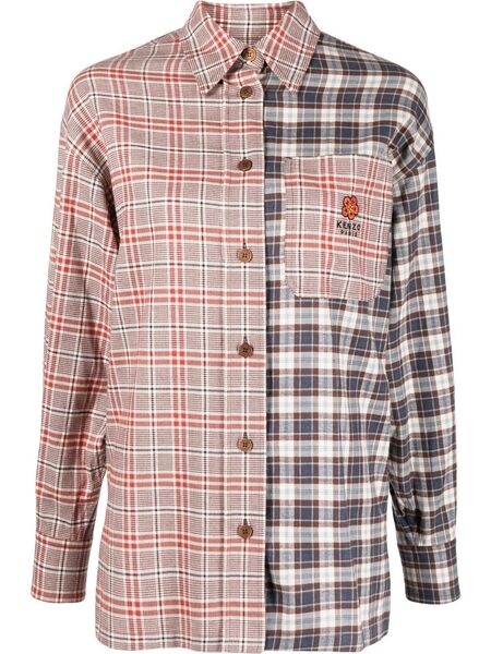  Kenzo Mix-print Shirt - Red 