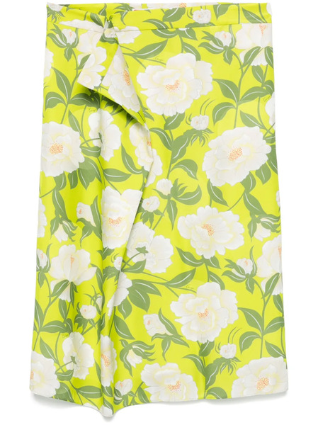  Kenzo 'kenzo Peonies' Midi Skirt - Green 