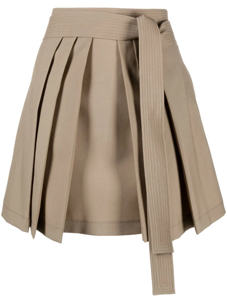 Kenzo Pleated Mini Skirt - Neutrals 