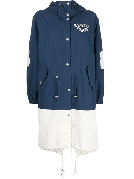  Kenzo Sailor Long Windbreaker Jacket - Blue 