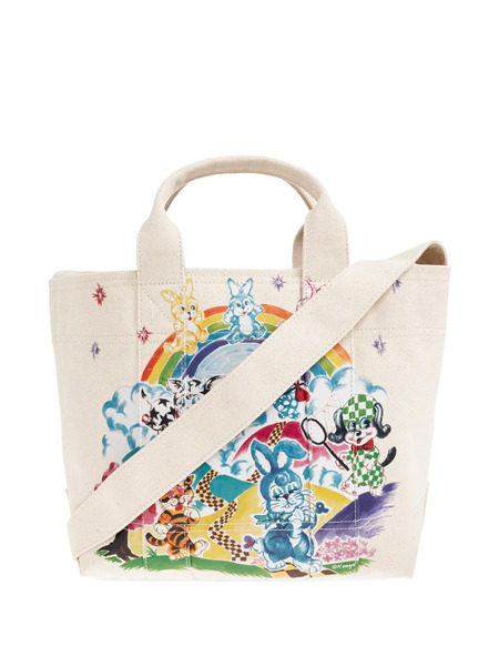  Kenzo Small Cartoon Tote Bag - Neutrals 