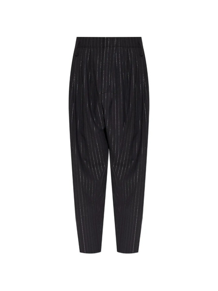  Kenzo Stripe-pattern Tapered Trousers - Black 