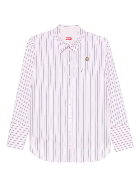  Kenzo Striped Pin-detail Shirt - Pink 