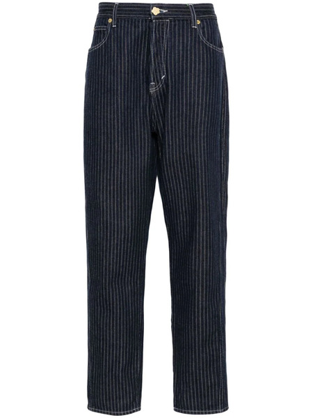  Kenzo Tapered-leg Pinstriped Jeans - Blue 