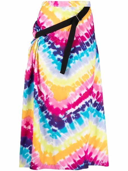  Kenzo Tie-dye Wrap Midi Skirt - Pink 