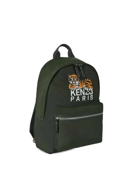  Kenzo Tiger-appliqué Backpack - Green 