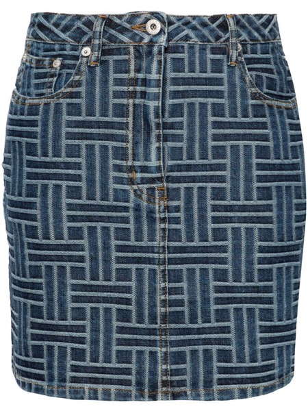  Kenzo Weave Mini Skirt - Blue 