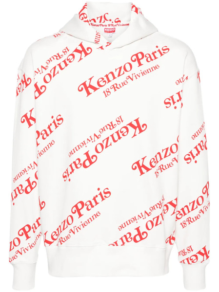  Kenzo X Verdy Monogram-pattern Hoodie - White 