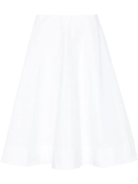  Khaite A-line Poplin Skirt - White 