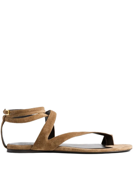  Khaite Aimee Ankle-wrap Sandals - Neutrals 