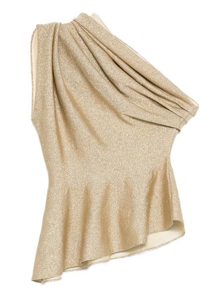  Khaite Aimee Draped Blouse - Yellow 
