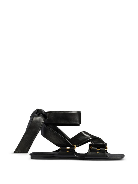  Khaite Boden Tied Sandals - Black 