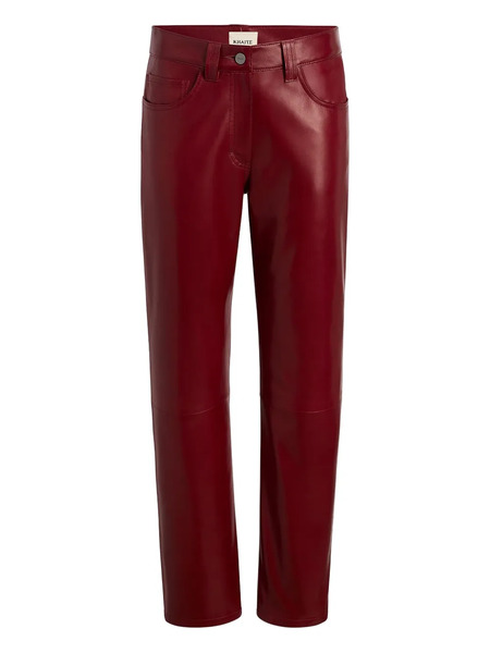  Khaite Callum Pocket Lambskin Trousers - Red 