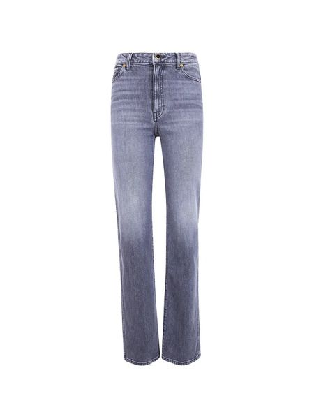  Khaite Danielle Straight-leg Jeans - Grey 