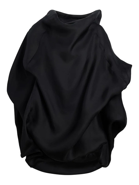  Khaite Draped Kobe Top - Black 