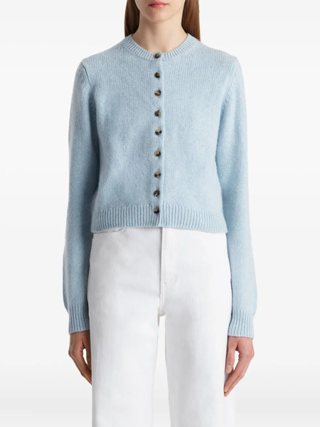  Khaite Everheart Button-front Cashmere Cardigan - Blue 