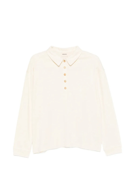  Khaite Faithful Polo Top - Neutrals 