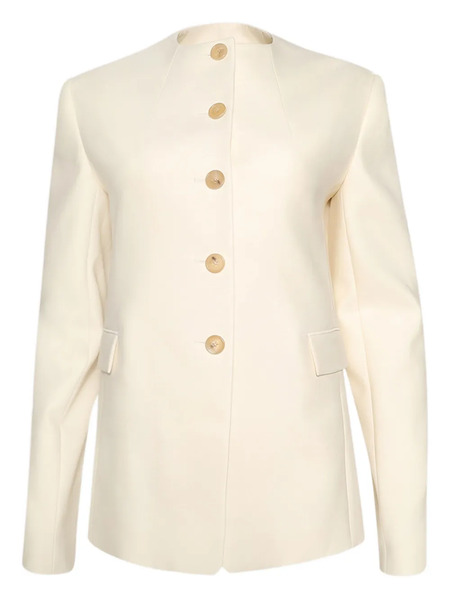  Khaite Jameson Button Jacket - Neutrals 