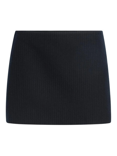  Khaite Jett Pinstripe Mini Skirt - Blue 