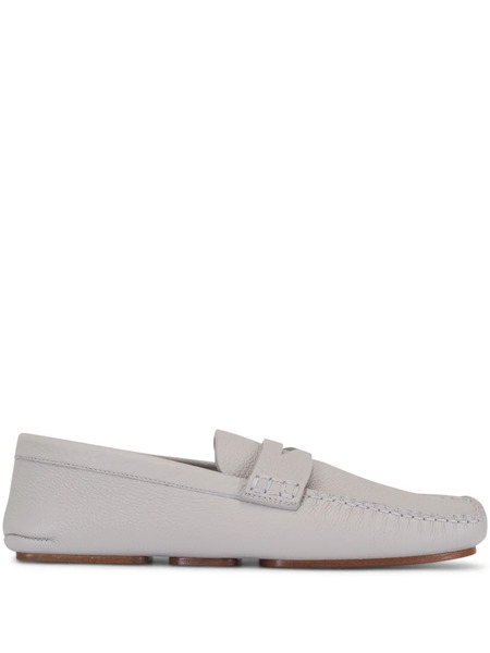 Khaite Leather Loafers - Grey 