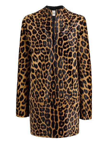  Khaite Leopard-print Mini Dress - Brown 