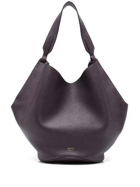  Khaite Medium Lotus Leather Tote Bag - Red 