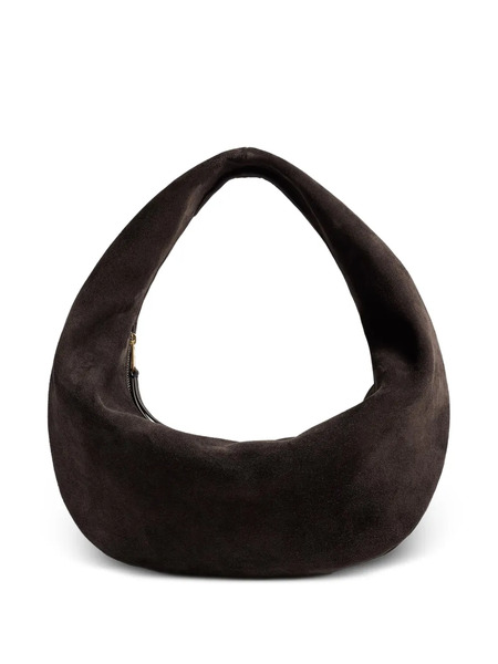  Khaite Medium Olivia Zip Calf-suede Shoulder Bag - Brown 