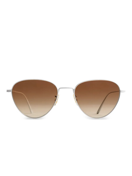  Khaite Metal Geometric Glasses - Silver 