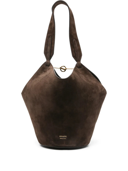 Khaite Mini Lotus Tote Bag - Brown 
