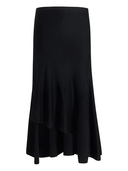  Khaite Miranda Asymmetric-hem Midi Skirt - Black 