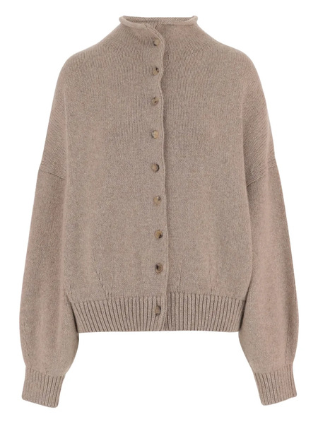 Khaite Nelya Ribbed Cardigan - Neutrals 