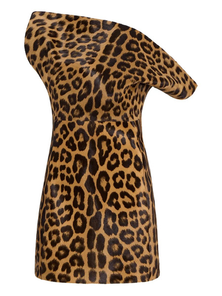  Khaite Off-shoulder Leopard Top - Brown 
