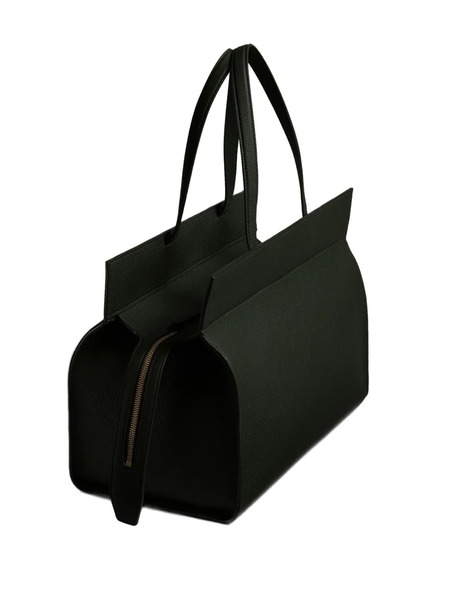  Khaite Pebbled Leather Zip Handbag - Green 