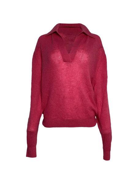 Khaite Pre-owned Jo Ribbed-collar Sweater - Pink 
