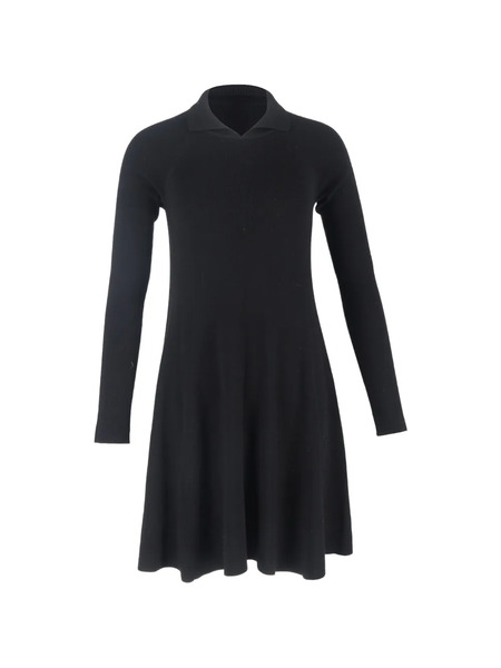  Khaite Pre-owned Knitted Collared Mini Dress - Black 