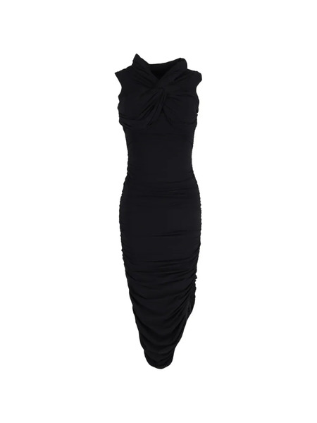  Khaite Pre-owned Side-split Midi Dress - Black 