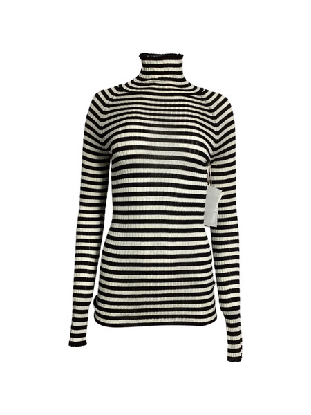  Khaite Pre-owned Striped Turtleneck Sweater - Black 