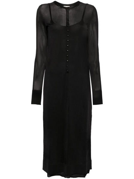  Khaite Semi-sheer Double Layer Dress - Black 