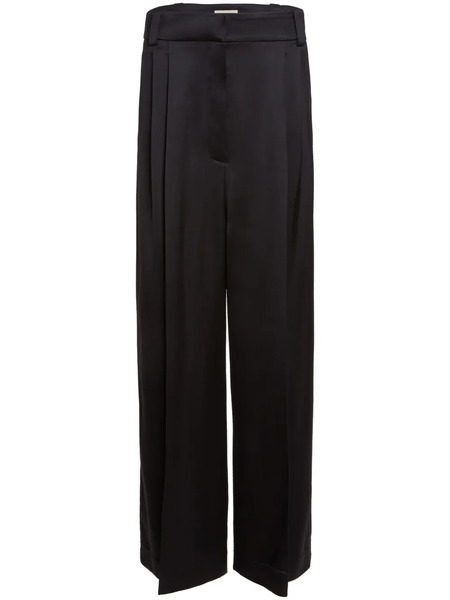  Khaite Simone Pleated Wide-leg Trousers - Black 