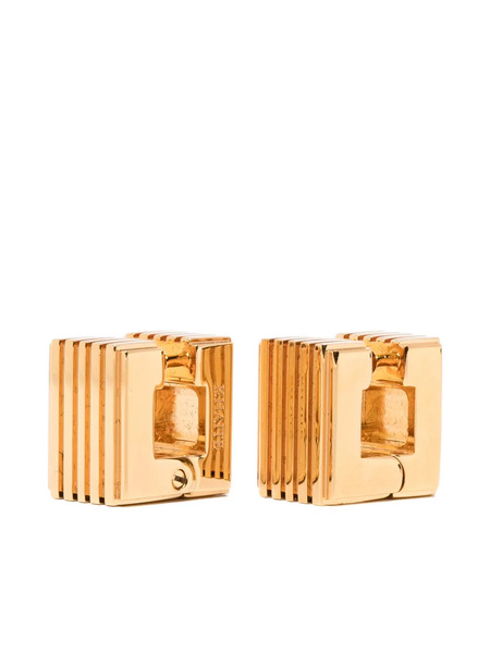  Khaite Small Empire Engraved Logo Earrings - Gold 