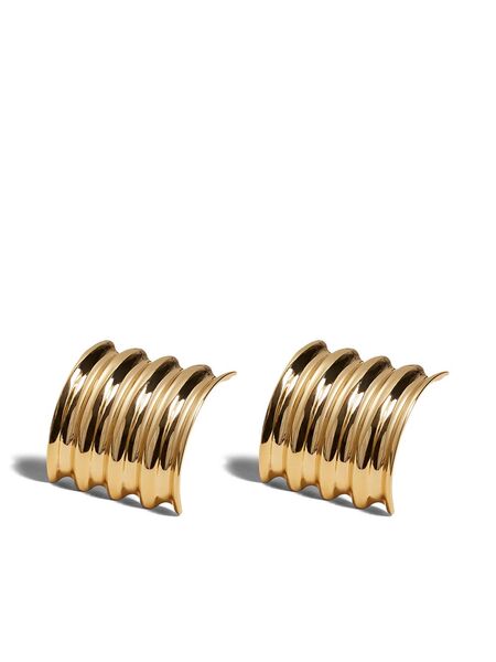  Khaite Small Julius Panel Earrings - Gold 