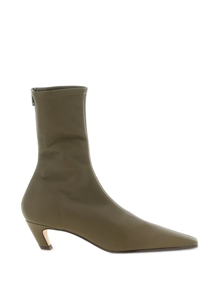  Khaite Square-toe Ankle Boots - Green 