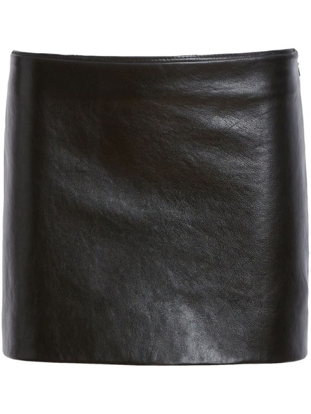  Khaite The Jett Leather Miniskirt - Black 