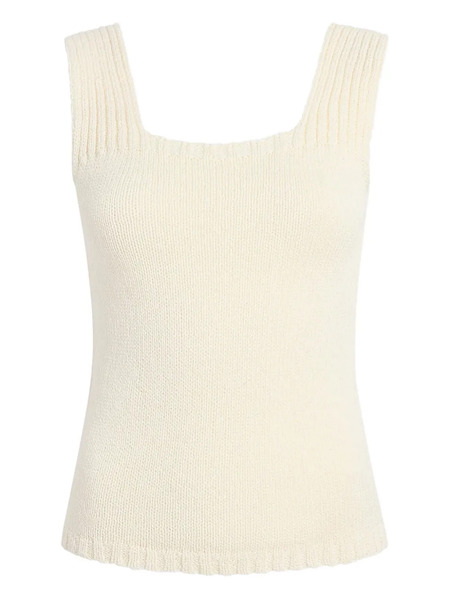  Khaite Wil Sleeveless Knit Top - Neutrals 